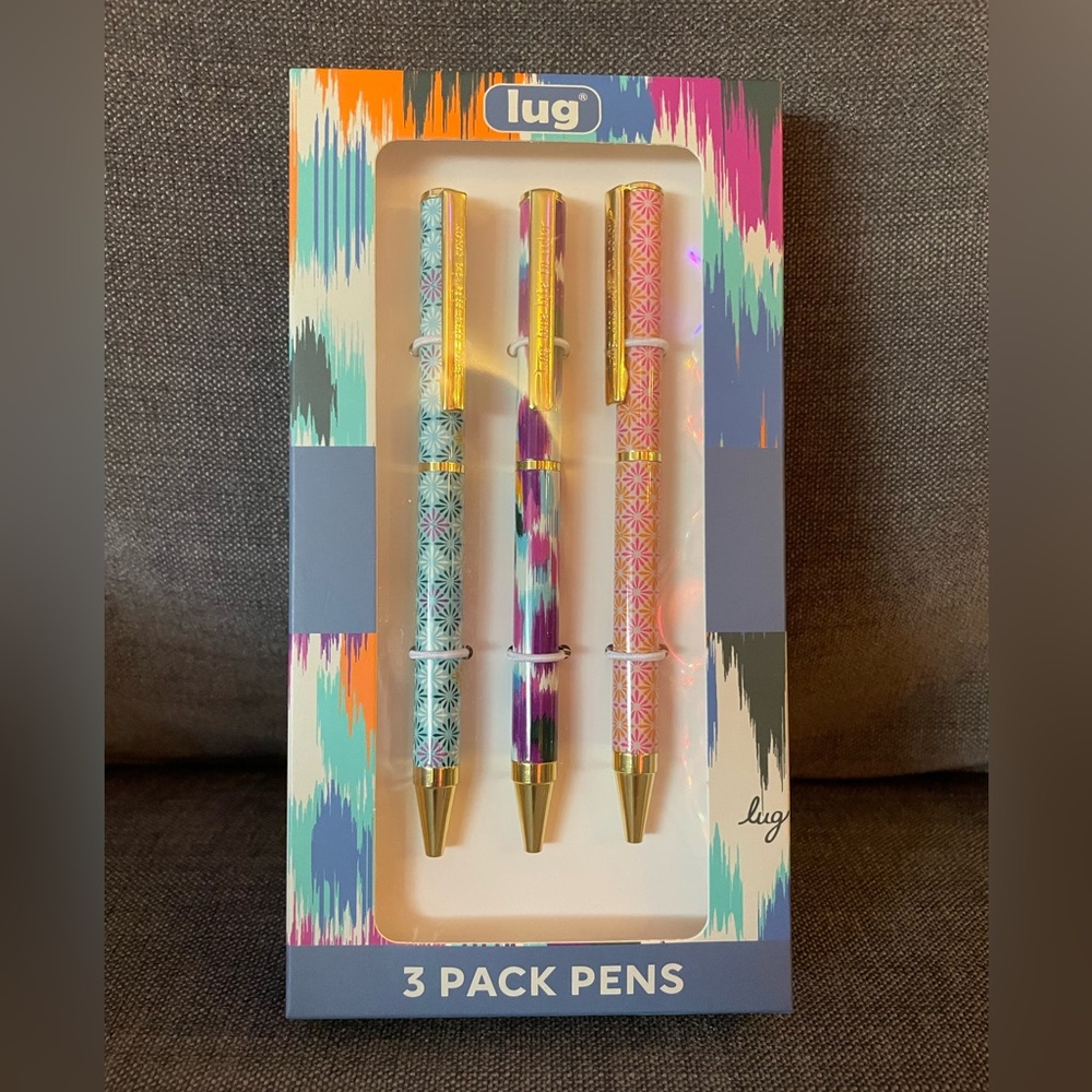 Lug Pens 3pk (3-pack) Scribble - Heart Ikat Multi